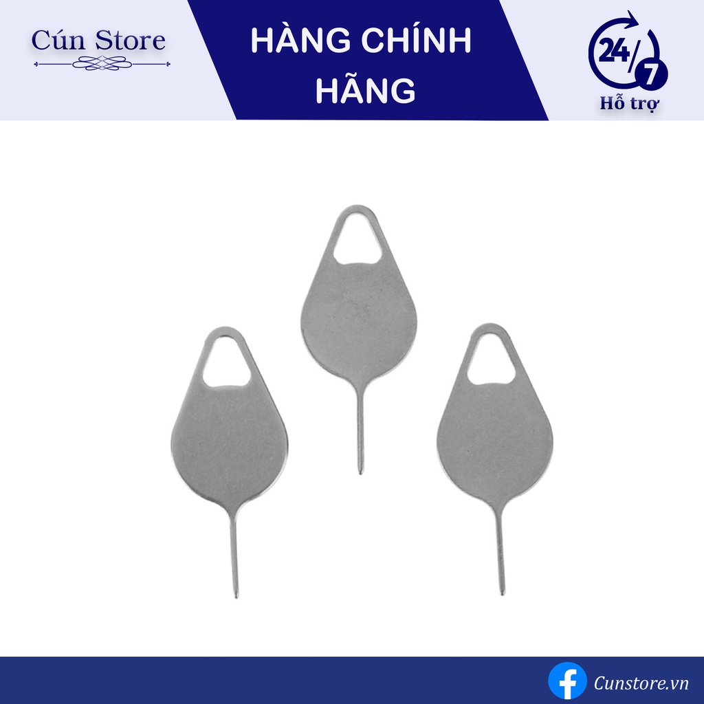 Que chọc lấy sim Inox hàng loại 1 dày đẹp, hình giọt nước