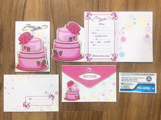 Thiệp Thôi nôi, sinh nhật bé gái (chỉ in nội dung từ 50 thiệp trở lên)
