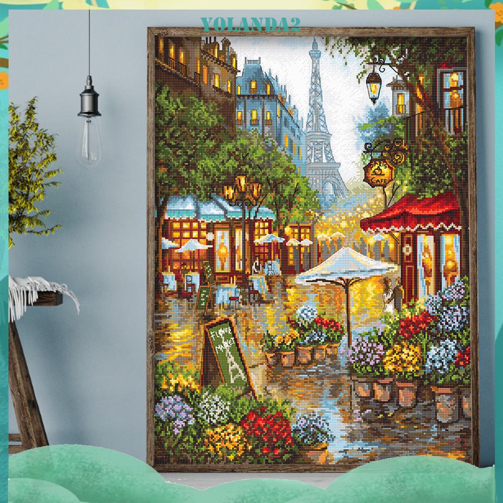 Toàn Bộ Tranh Thêu Chữ Thập Diy 11ct Hình Phong Cảnh Paris