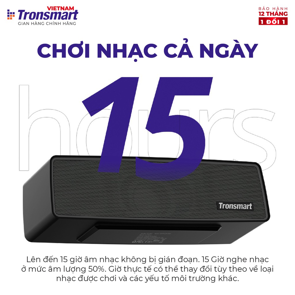 Loa Bluetooth mini 5.0 Tronsmart Studio 30W Chống nước IPX4 Ghép nối 100 loa - Chính hãng - Bảo hành 12 tháng 1 đổi 1