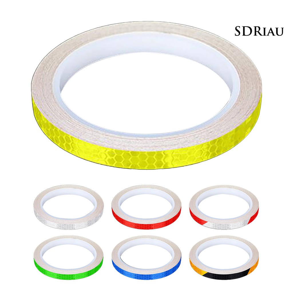 Cuộn dây dán phản quang 8m dùng để trang trí bánh xe hơi / mô tô tiện dụng