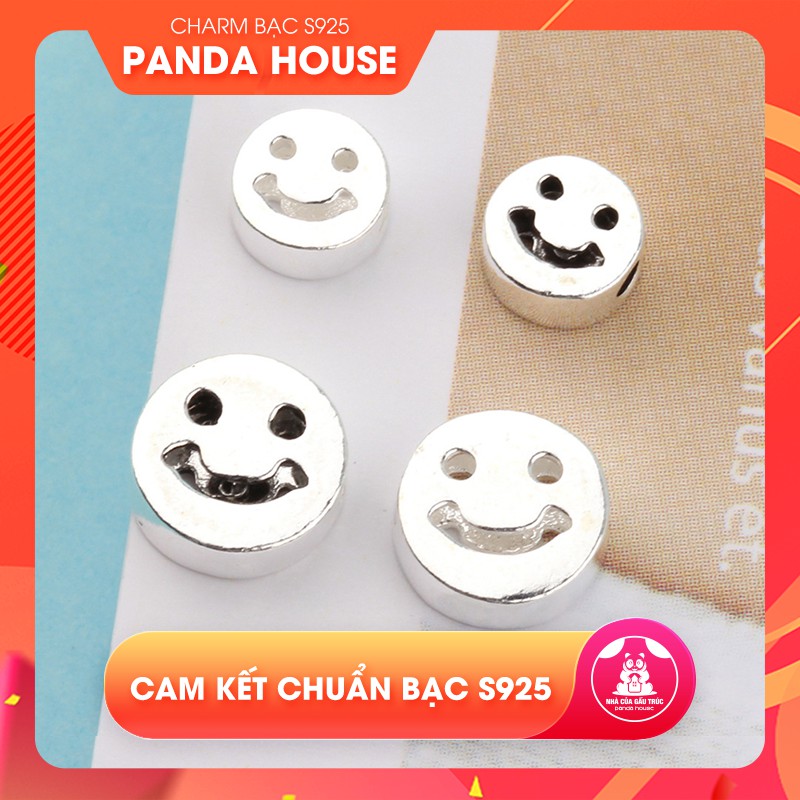 💖 Charm bạc s925 hình mặt cười (charm xỏ ngang) - Panda House