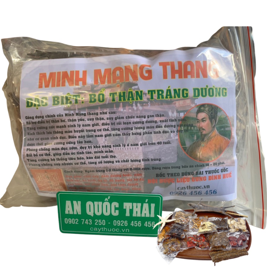Minh Mạng Thang (35 Vị) Có Tắc Kè + Nấm Linh Chi Bổ Thận, Thang Minh Mạng Kích Dương, Tăng Sinh Lực