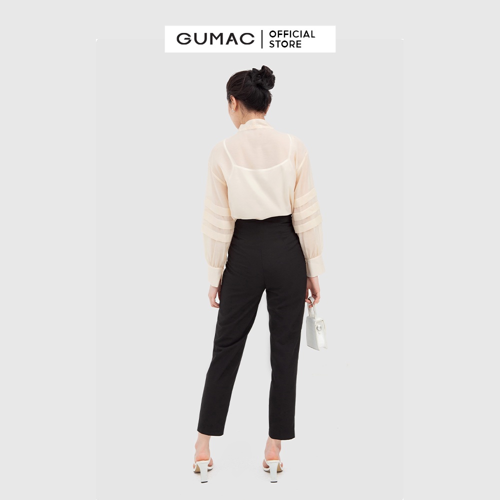 Áo sơ mi nơ cổ AB11007 GUMAC( mỏng - không kèm lót trong) | BigBuy360 - bigbuy360.vn
