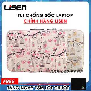 Túi Chống Sốc Laptop, Macbook Chính Hãng LISEN Giả Da. Chống Sốc, Chống Xước Tặng 1 Miếng Lót Chuột