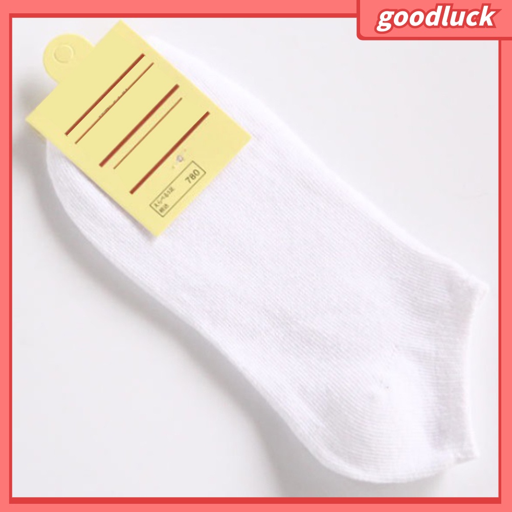 Đôi Tất Cotton Ngắn Màu Trơn Co Giãn Thoải Mái Cho Nữ