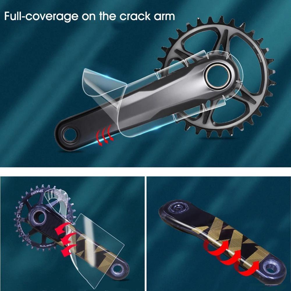 Danilo Set 3 Tấm Phim Dán Bảo Vệ Cánh Tay Quay Xe Đạp Leo Núi Bằng Sợi Carbon