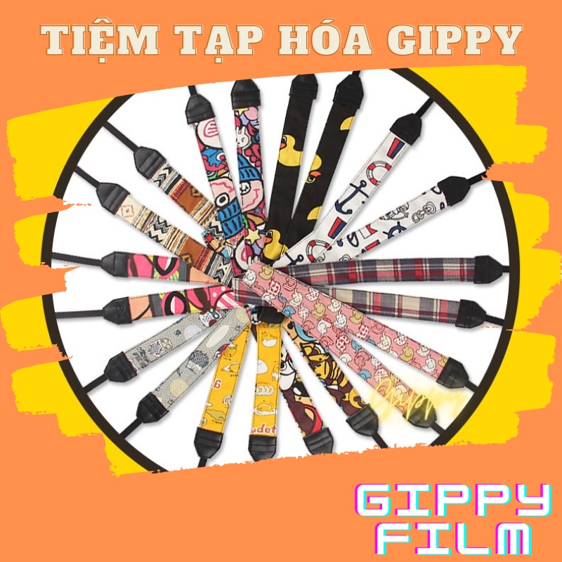 Dây máy ảnh họa tiết đáng yêu, làm quà tặng, dây đeo cute (hàng có sẵn) - GippyFilm - Tiệm tạp hóa Gippy