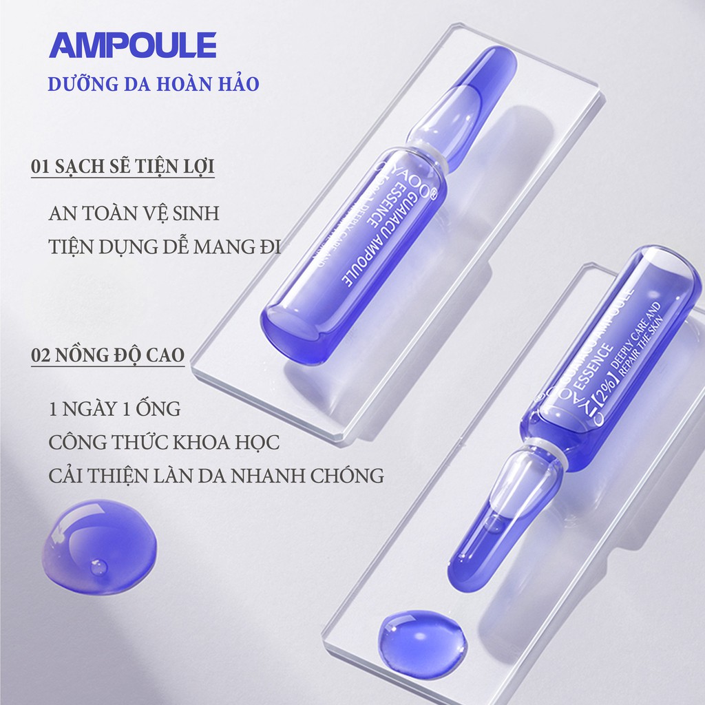 Tinh Chất Dưỡng Da Trắng Mịn CIYAOO - Chống Lão Hoá Cấp Ẩm Da  Guaiacu Ampoule Essence 28 ống/hộp