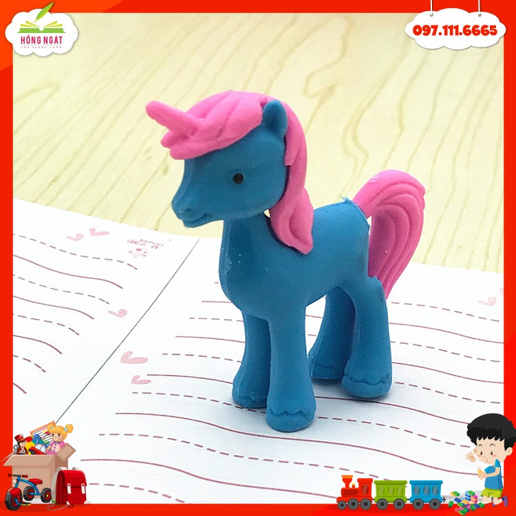 Tẩy bút chì hình ngựa pony, đồ dùng học tập dễ thương cute giá rẻ làm quà tặng học sinh văn phòng phẩm T06