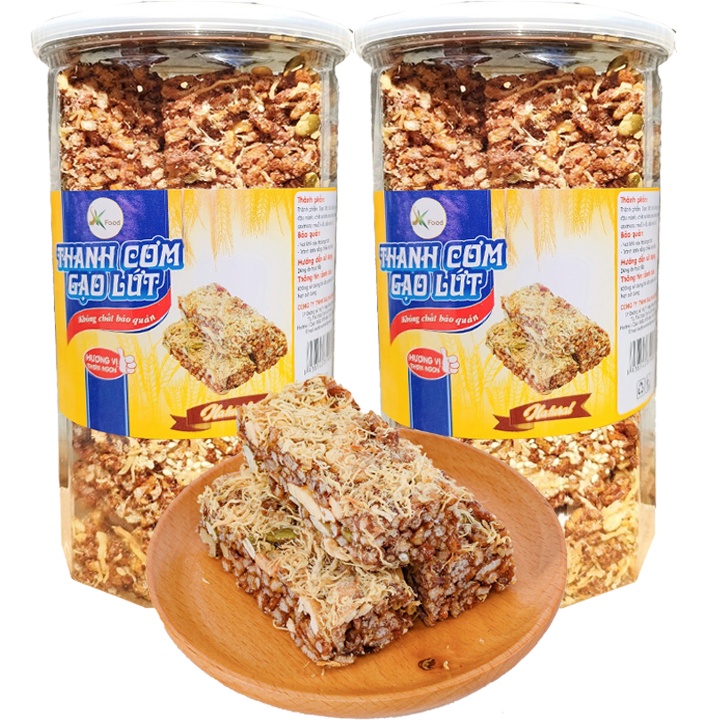 [Combo 2 Hũ] Thanh Cơm Gạo Lứt Chà Bông Thượng Hạng SK FOOD Mỗi Hũ 250G