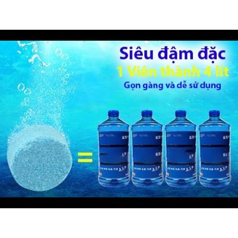 viên sủi nước rủa kính xe hơi