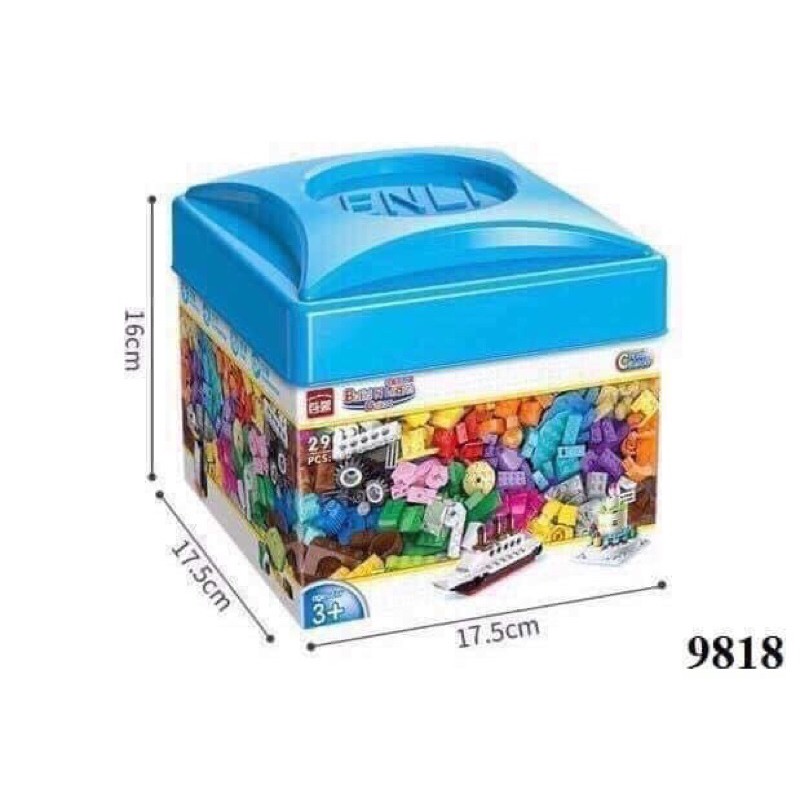Bộ lego vuông xanh 460 chi tiết