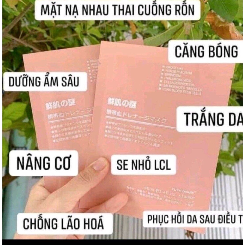 Mặt nạ nhau thai cừu cuống rốn tế bào gốc Nhật Bản Rwine Beauty dưỡng da, cung cấp độ ẩm, tái tạo collagen MN01