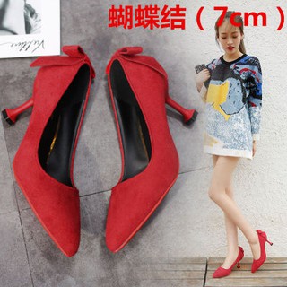 [BÁN LỖ]GIẦY CAO GÓT ĐÍNH NƠ 7CM, 10CM (CÓ ẢNH THẬT)