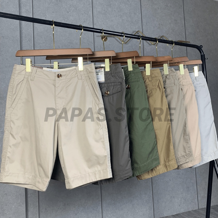 Quần short ngố trung niên nam Vĩnh tiến dáng rộng ống suông, quần ngố trung niên nam chất cotton thoáng mát