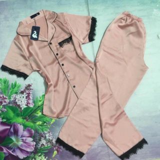 Đồ bộ satin lụa phối ren