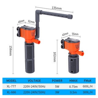 Máy Bơm Oxy 3 Trong 1 3/5W Cho Bể Cá