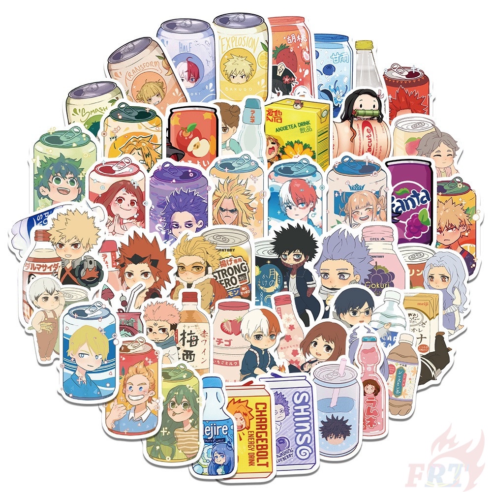 ❉ Thức uống bia. Phim Hoạt Hình Series 01 Hỗn Hợp Dán ❉ Bộ 50 Miếng Dán Chống Thấm Nước Thời Trang