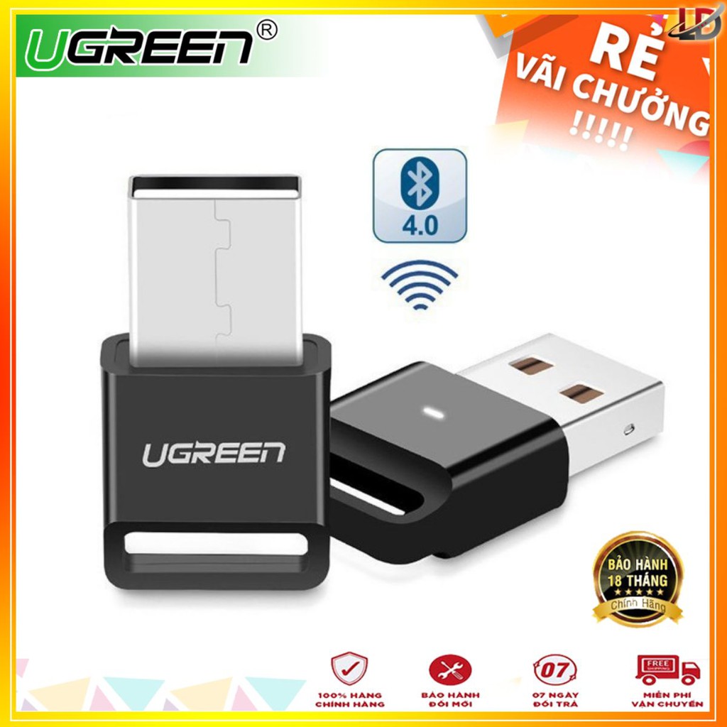 Thiết bị USB thu Bluetooth 4.0 dùng trên máy tính và laptop UGREEN US192