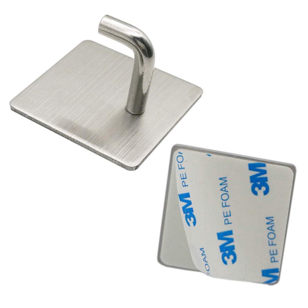 Móc Inox Treo Đồ Đa Năng Tiện Dụng, Móc Dán Tường Chịu Lực, Siêu Dính Treo Đồ Dùng Phòng Tắm, Khu Bếp, Kingler 2005