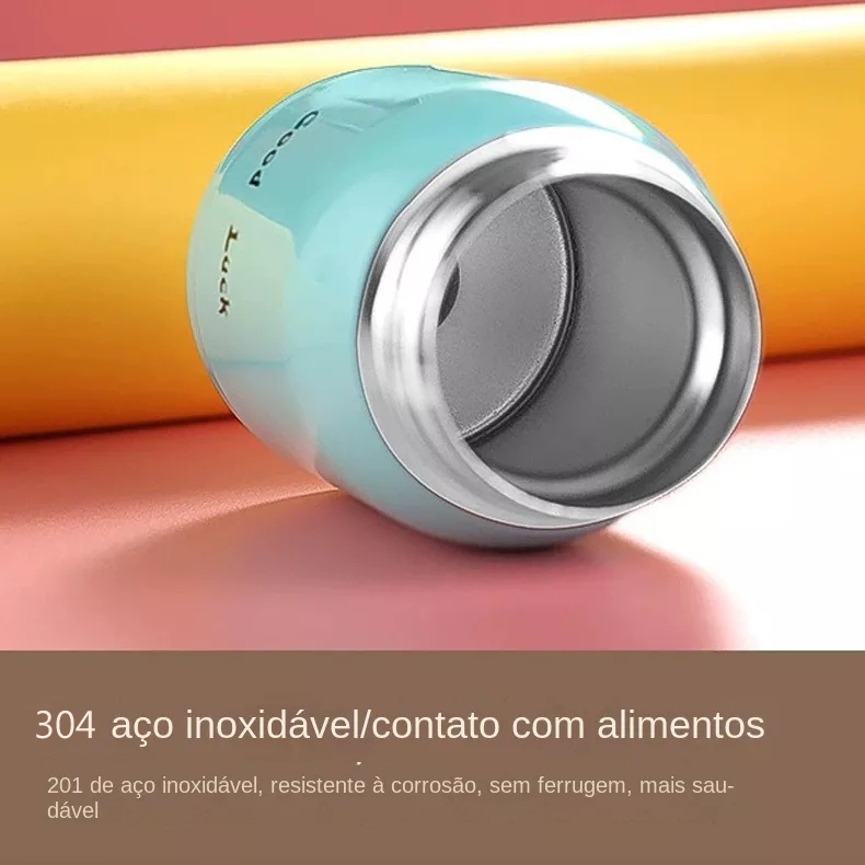 Bình Nước Giữ Nhiệt 360ml Bằng Thép Không Gỉ In Họa Tiết Hoạt Hình Dễ Thương Cho Bé