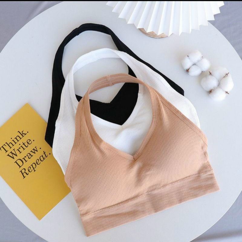 Áo bra cổ yếm hở lưng kèm đệm