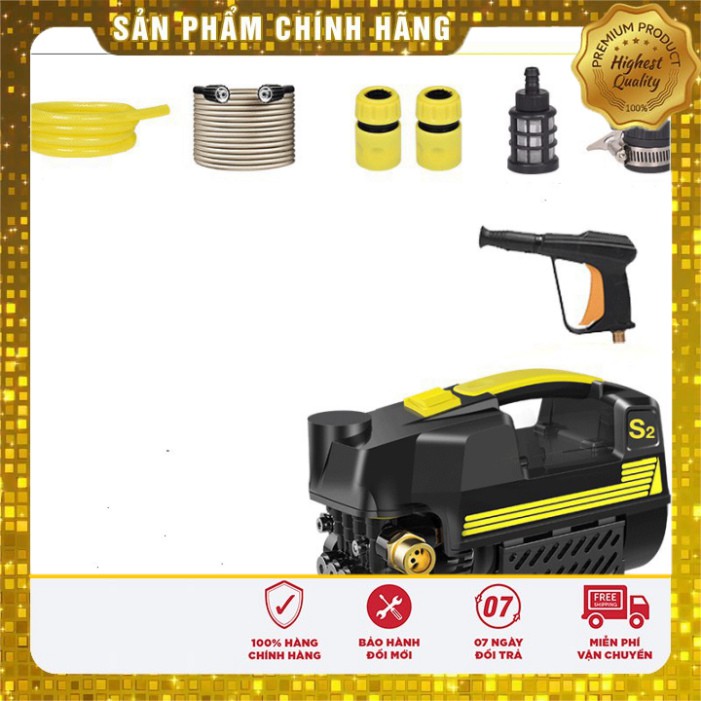 [Vui xuân sang -Đón ngàn quà tặng] Máy rửa xe 2500W, Máy rửa xe đa năng áp lực cao - Bảo hành 6 tháng trên toàn quốc