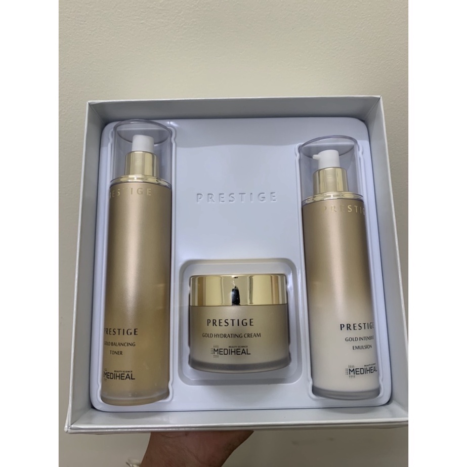 Set Dưỡng Da Mediheal  3 Món Toner Sữa Dưỡng Kem Trẻ Hóa Chống Lão Hóa Chuyên Sâu Mediheal Prestige Gold Skin Care