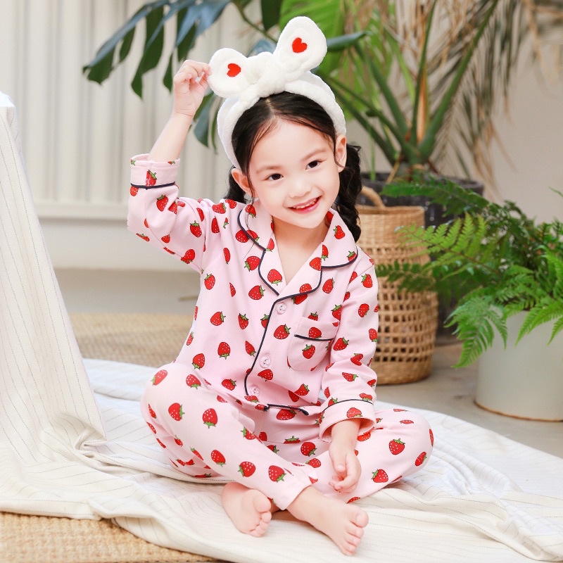 Bộ Pijama cotton cho bé vải xuất dư [P3] bộ ngủ mặc nhà dài tay