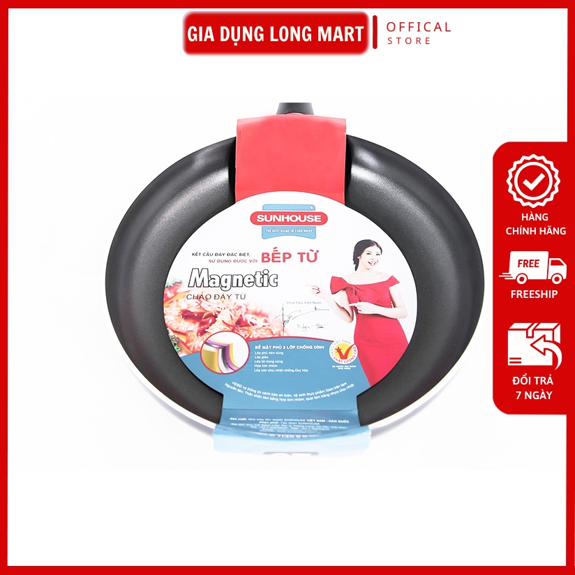 Chảo Chống Dính Bếp Từ Chảo Chống Dính SUNHOUSE SHM28 SHM 30, Sử Dụng Tất Cả Các Loại Bếp, Hàng Chính Hãng