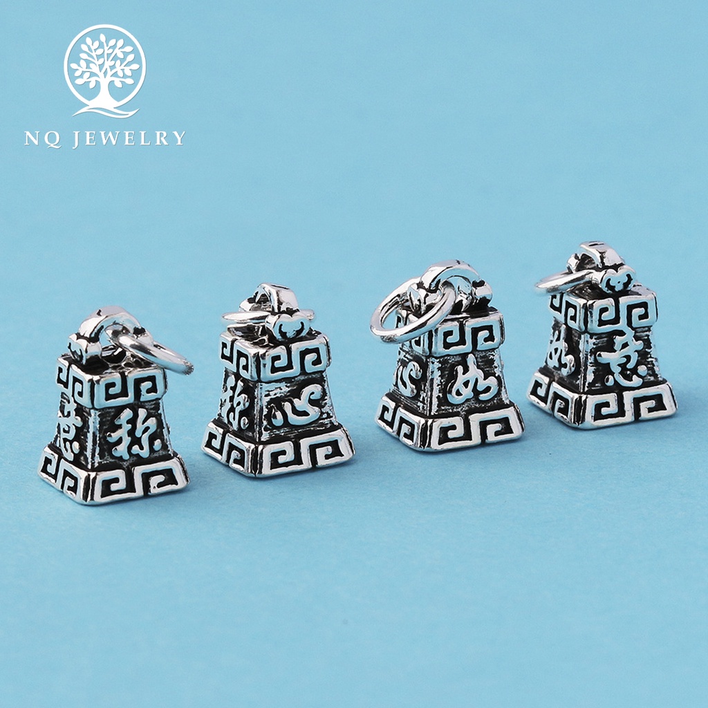 Charm bạc mặt dây chuyền hình chuông - NQ Jewelry