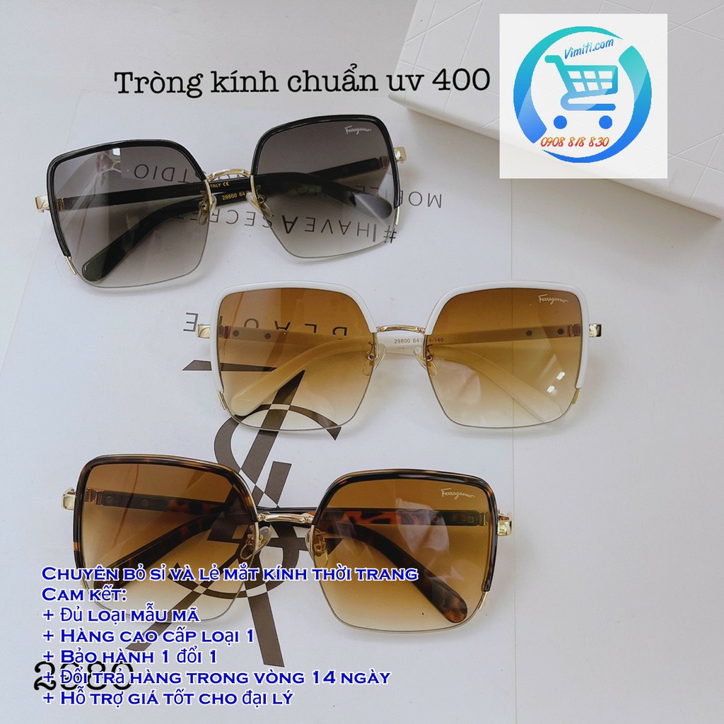 [ SIÊU GIẢM GIÁ ]  Kính thời trang cao cấp Ferragamo dành cho nữ,mẫu mới 2021, tròng kính Polarized đi đêm