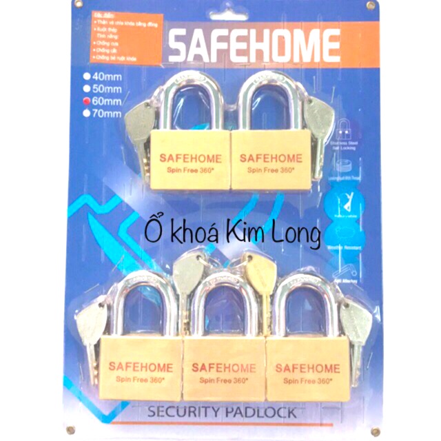 Bộ 5 ổ khoá SAFEHOME Master chống trộm tuyệt đối