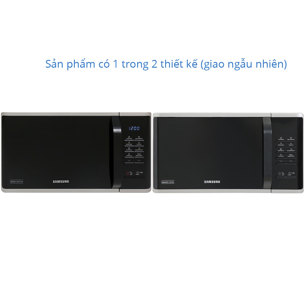 [Mã ELHADEV giảm 4% đơn 300K] Lò vi sóng Samsung MS23K3513AS/SV-N 23 lít 800 W - Chính hãng Bh 2 năm