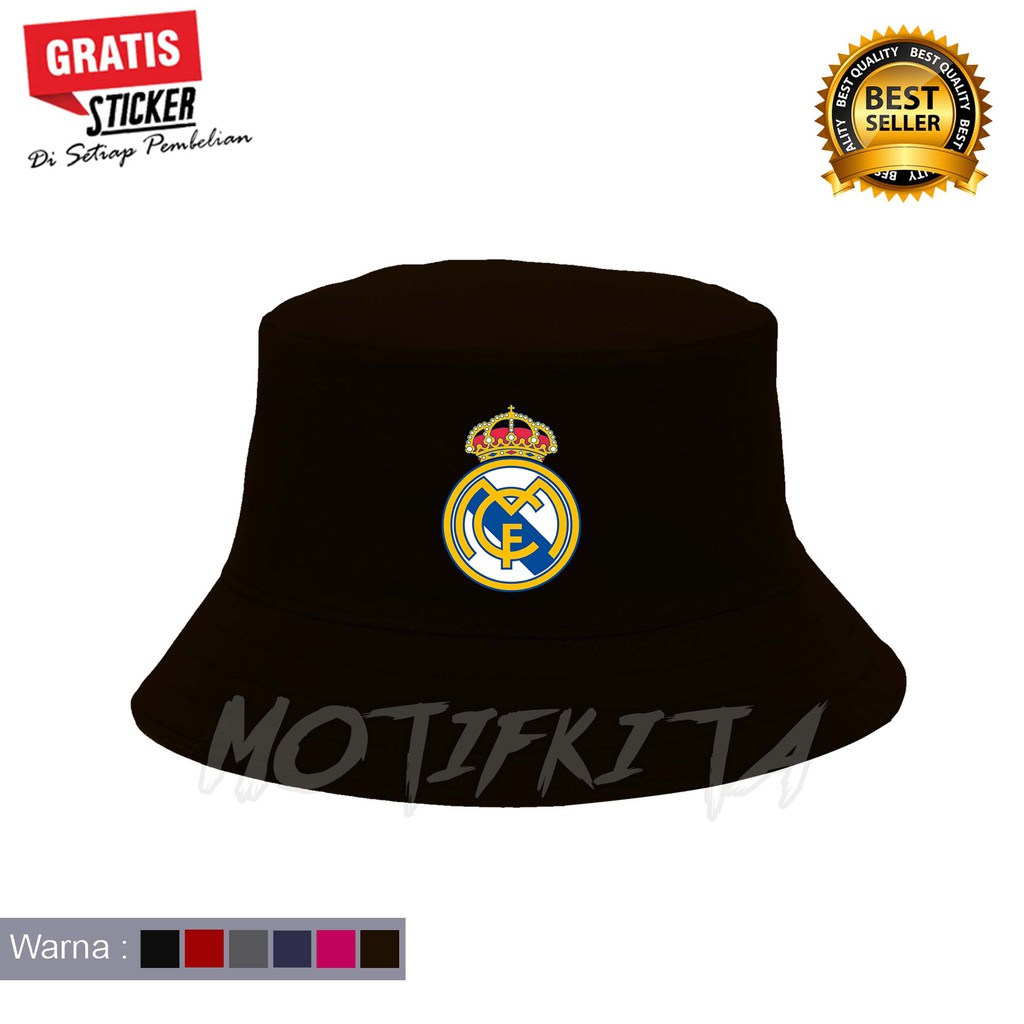 Mũ Bucket In Logo Real Madrid Thời Trang Cho Nam Và Nữ