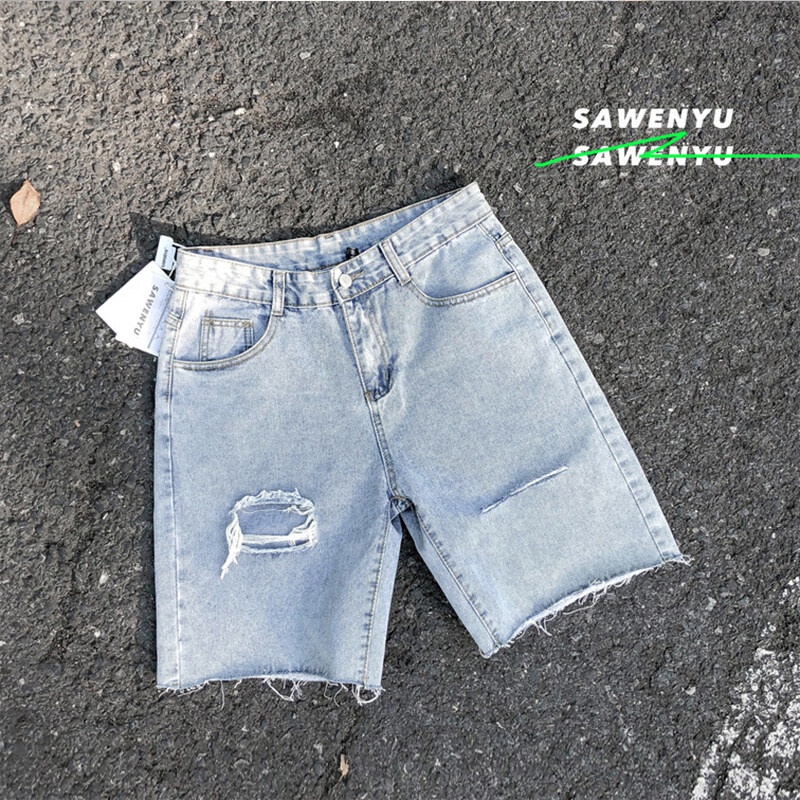 Quần short jean rách AOKANG thời trang cho nam