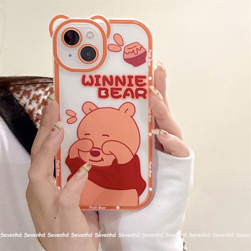 Ốp Điện Thoại Mềm In Hình Gấu Pooh Cho iPhone 14 13 12 11 Pro Max Xs Max Xr X 7 8 6 6s Plus