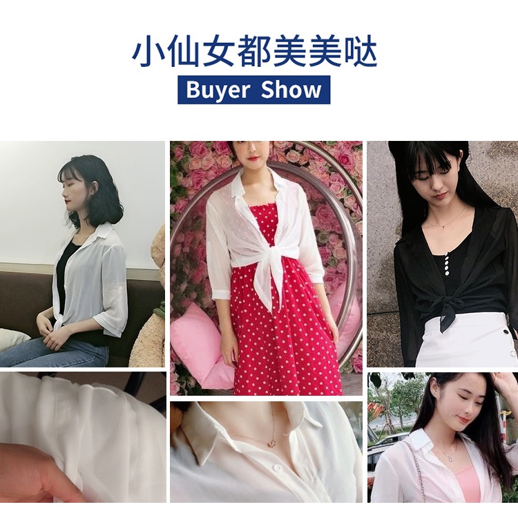 Áo Khoác Cardigan Chiffon Mỏng Chống Nắng Thời Trang Mùa Hè Cho Nữ