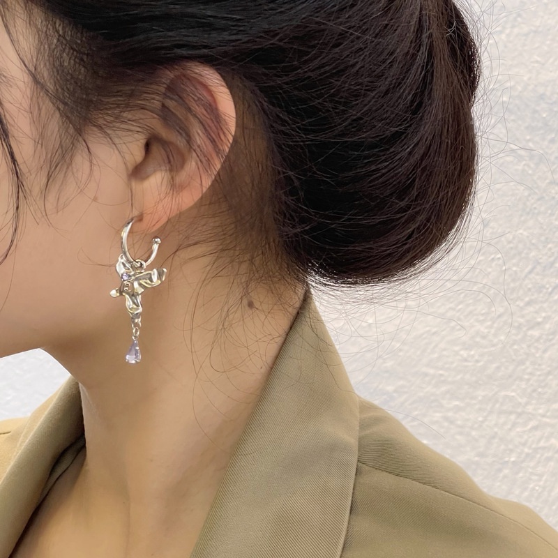 Bông Tai Hình Bướm Dáng Dài Phong Cách Thời Trang retro Dành Cho Nữ