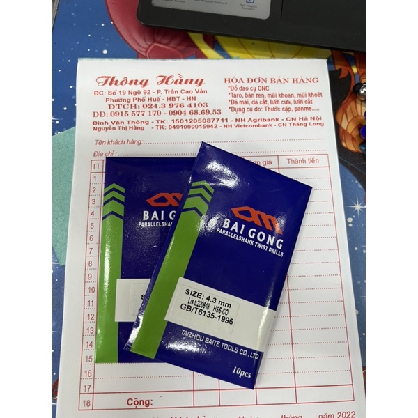 Mũi khoan phi 4mm đến 6mm HSS-CO  chuyên thép cứng- inox hãng Bagong