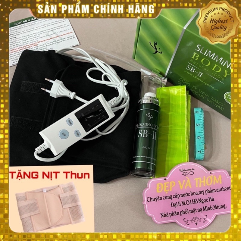 [Link mới] Bộ Ủ Nóng Tan Mỡ Slimming Body Sb2 Đai Điện Cải Tiến - Quấn nóng giảm mỡ tặng nịt thun cố định.