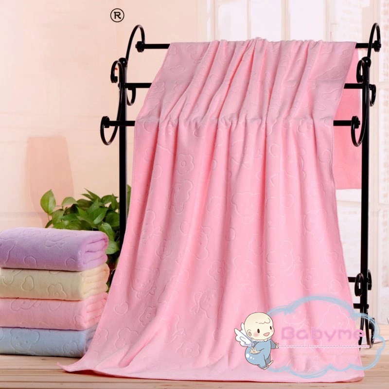 Chăn/Khăn tắm cotton màu trơn mềm mại cho bé