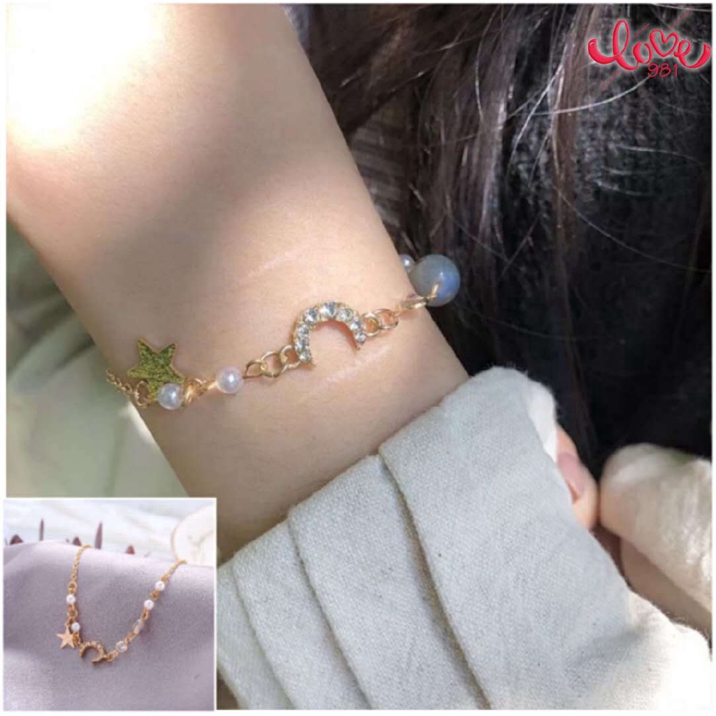 Vòng Đeo Tay Hình Ngôi Sao Mặt Trăng Dành Cho Nữ