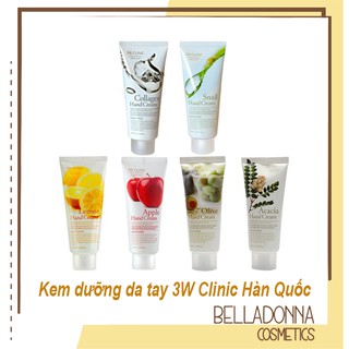 [CHÍNH HÃNG] Kem Dưỡng Ẩm Cho Da Tay 3W CLINIC Hand Cream 100ml