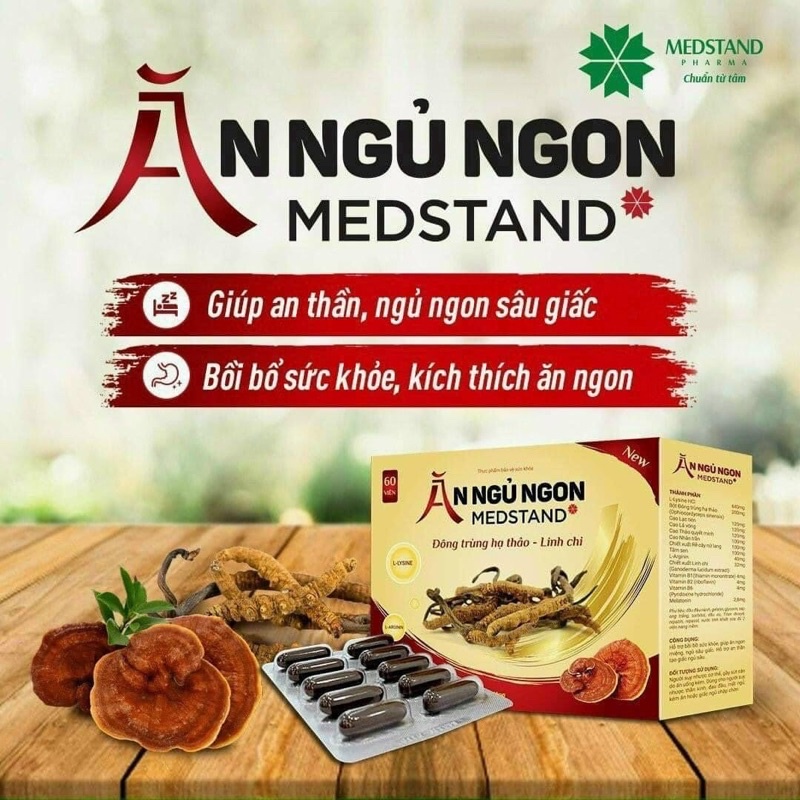 ĂN NGỦ NGON MEDSTAND: ĂN NGON NGỦ SÂU hộp 60 viên