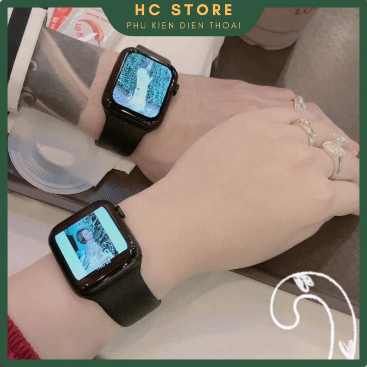 Đồng hồ thông minh Watch Series 7 Logo Táo, Tràn viền, Nghe Gọi, Sạc không dây, Thay hình nền, Chơi game, Tiếng Việt