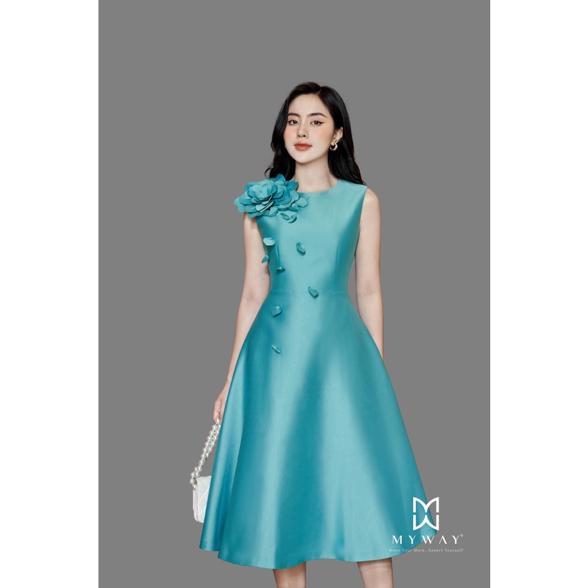Đầm Dự Tiệc Nữ Không Tay Đính Hoa Sang Trọng MY WAY 5md1161