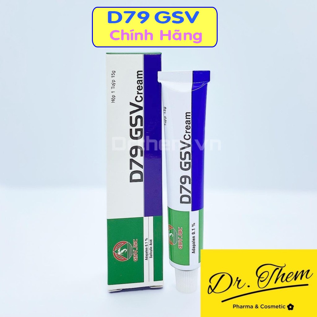 D79 GSV Cream Giảm Mụn Trứng Cá, Mụn Lưng, Dày Sừng Nang Lông 15g Quablue