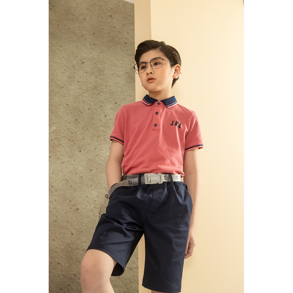 Áo polo JOOKYLI bé trai màu hồng 57B0531